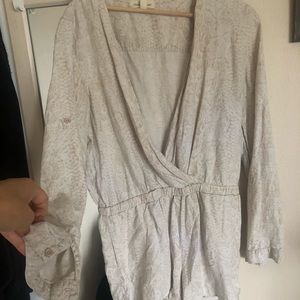 Anthropologie Cloth & Stone Romper Long Sleeve